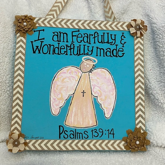 Angel Canvas Artwork Psalms - Picture 1 of 7